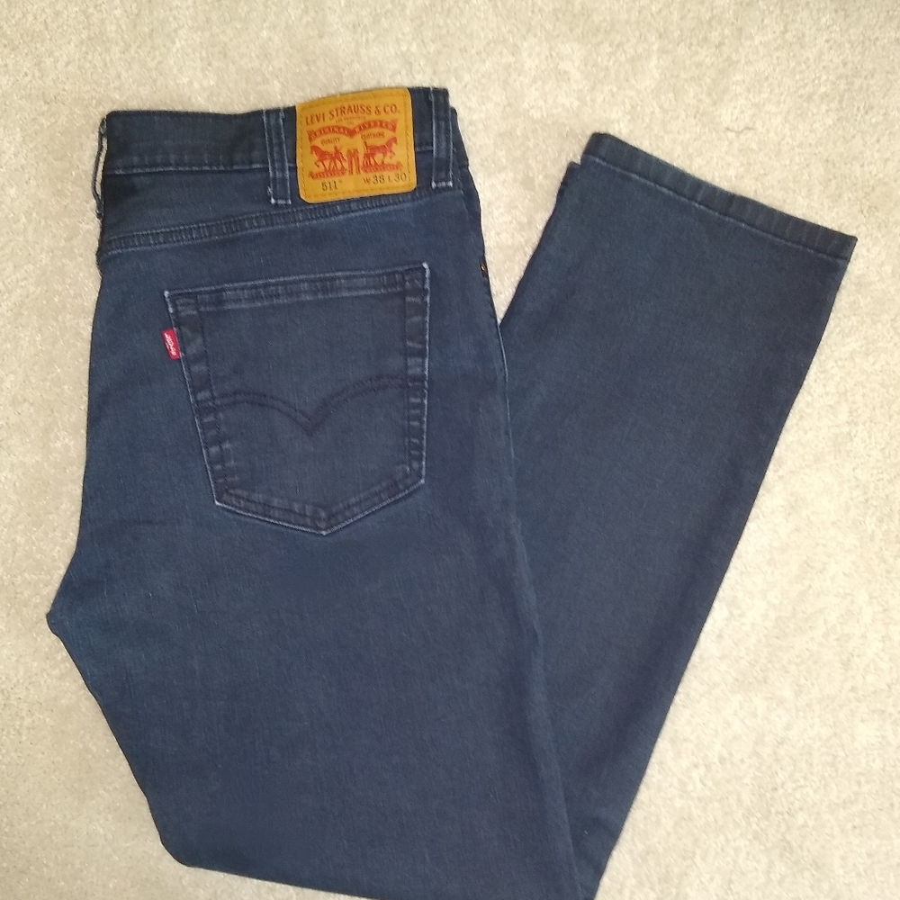LEVI'S 511 RELAXED FIT BLUE JEANS 38 X 29
